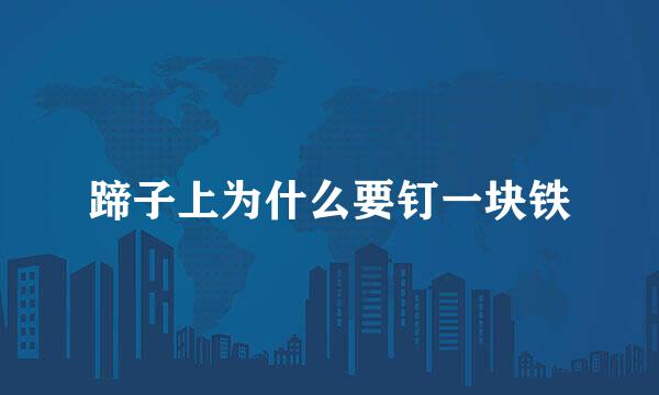 蹄子上为什么要钉一块铁