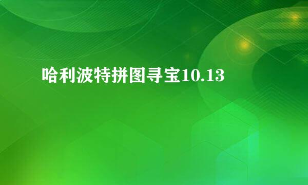 哈利波特拼图寻宝10.13