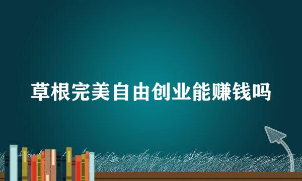 草根完美自由创业能赚钱吗