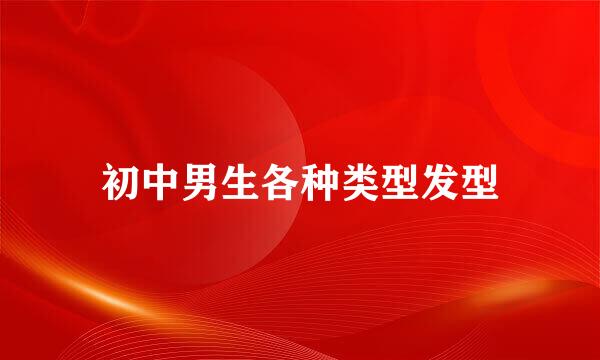 初中男生各种类型发型