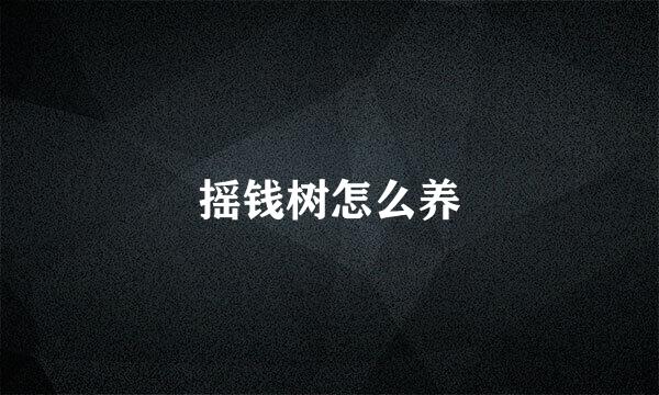 摇钱树怎么养