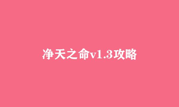 净天之命v1.3攻略