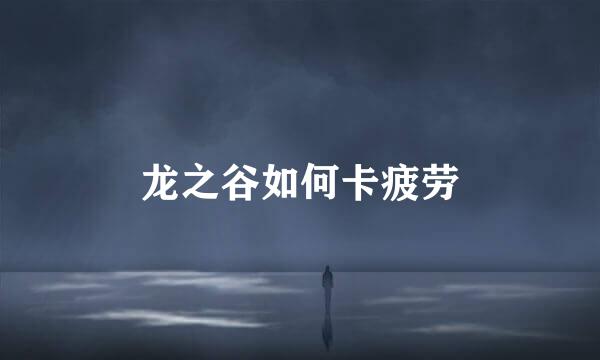 龙之谷如何卡疲劳