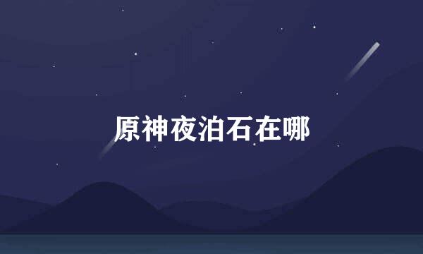 原神夜泊石在哪