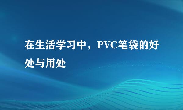 在生活学习中，PVC笔袋的好处与用处