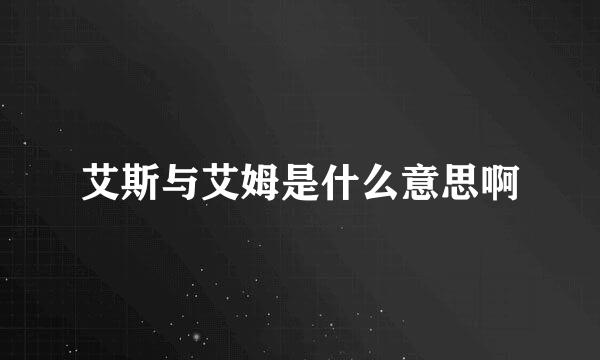 艾斯与艾姆是什么意思啊