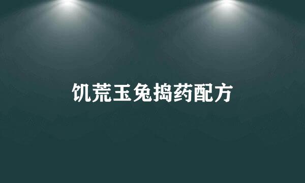 饥荒玉兔捣药配方