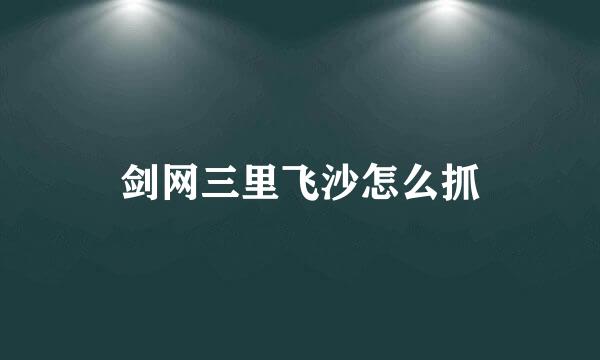 剑网三里飞沙怎么抓
