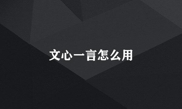 文心一言怎么用