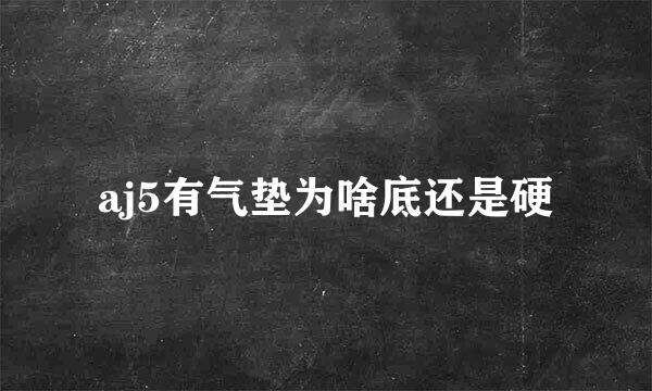 aj5有气垫为啥底还是硬