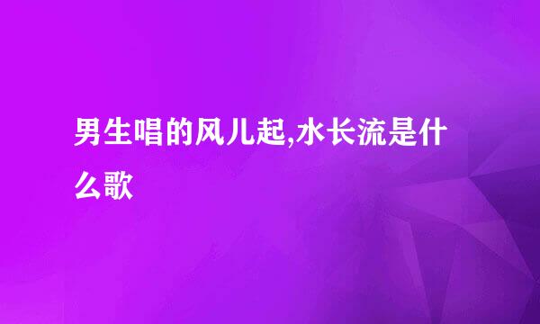 男生唱的风儿起,水长流是什么歌