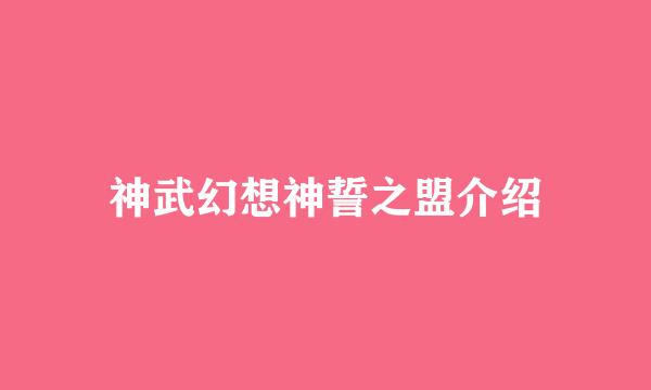 神武幻想神誓之盟介绍