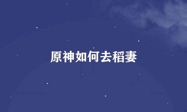原神如何去稻妻