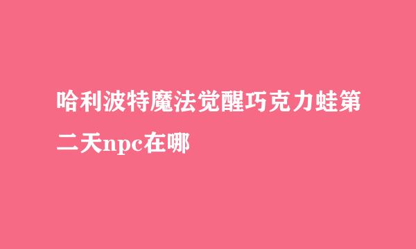 哈利波特魔法觉醒巧克力蛙第二天npc在哪