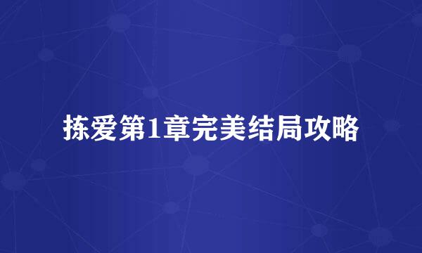 拣爱第1章完美结局攻略
