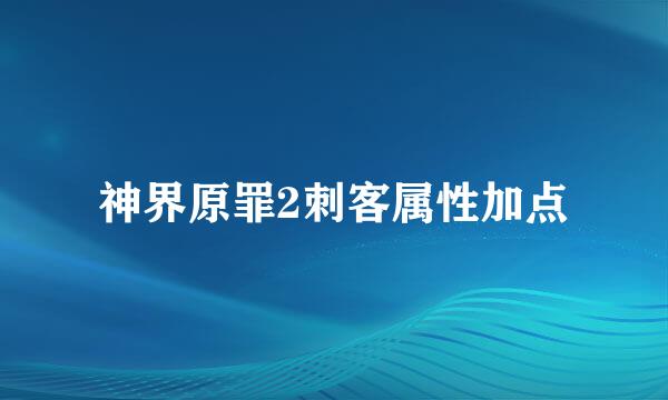 神界原罪2刺客属性加点
