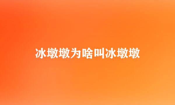 冰墩墩为啥叫冰墩墩
