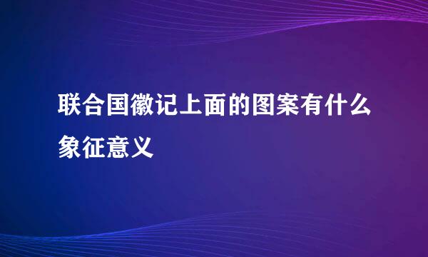 联合国徽记上面的图案有什么象征意义