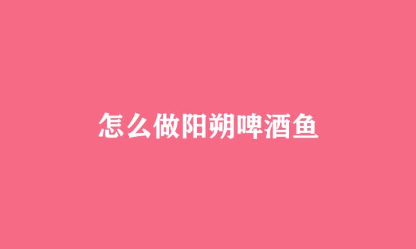 怎么做阳朔啤酒鱼