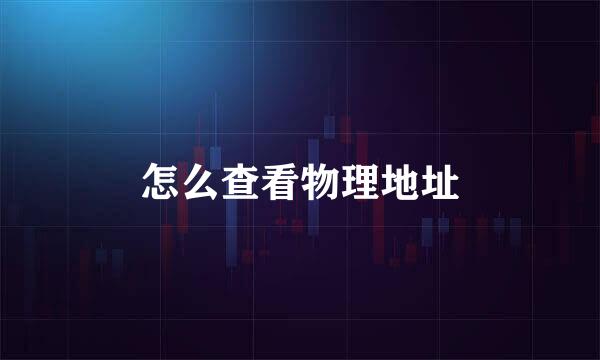 怎么查看物理地址