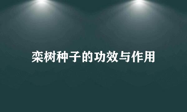 栾树种子的功效与作用