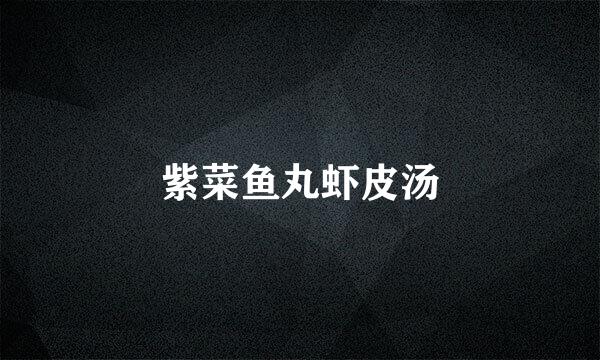 紫菜鱼丸虾皮汤