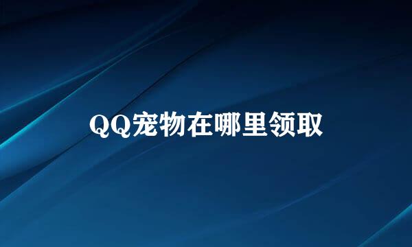 QQ宠物在哪里领取