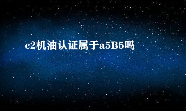 c2机油认证属于a5B5吗