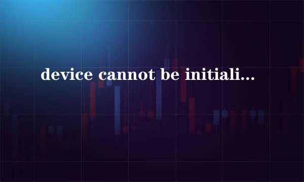 device cannot be initialized解决方法