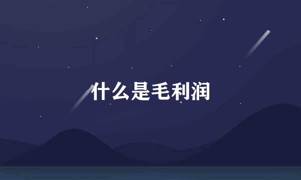 什么是毛利润