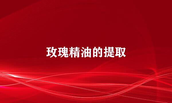 玫瑰精油的提取