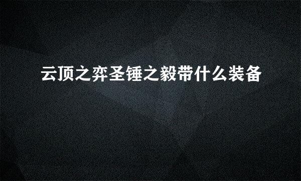 云顶之弈圣锤之毅带什么装备