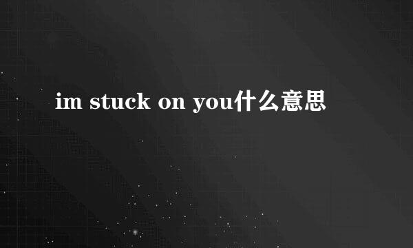 im stuck on you什么意思