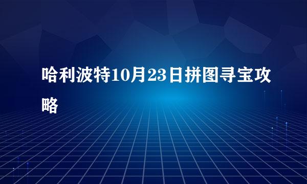 哈利波特10月23日拼图寻宝攻略