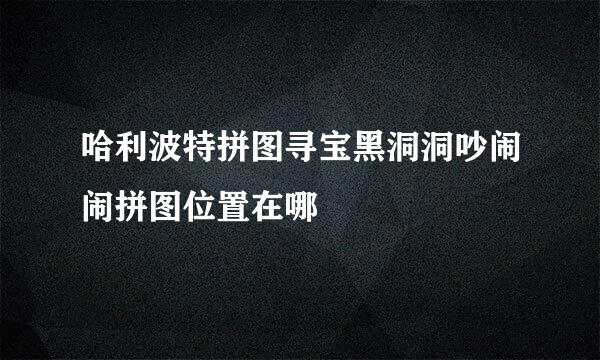 哈利波特拼图寻宝黑洞洞吵闹闹拼图位置在哪