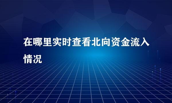 在哪里实时查看北向资金流入情况