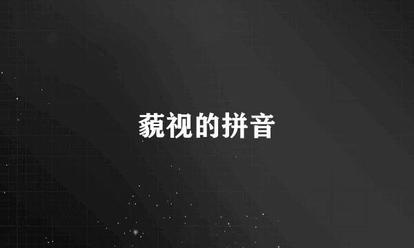 藐视的拼音