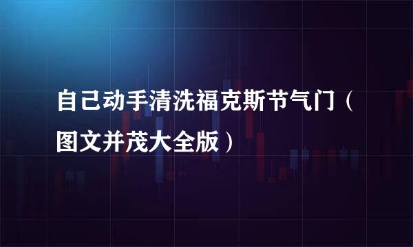 自己动手清洗福克斯节气门（图文并茂大全版）