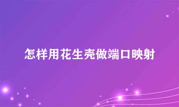 怎样用花生壳做端口映射