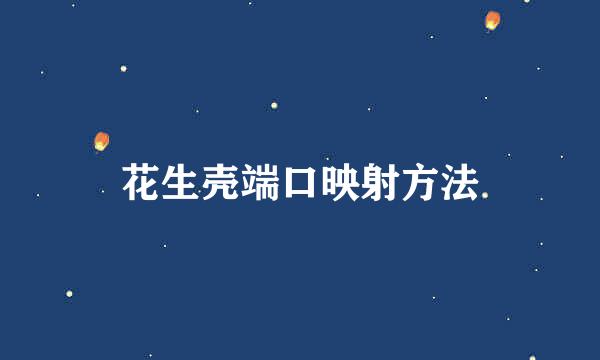花生壳端口映射方法