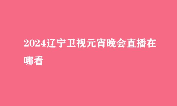 2024辽宁卫视元宵晚会直播在哪看
