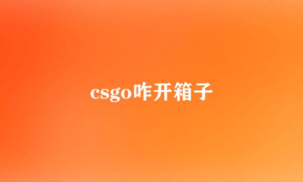 csgo咋开箱子