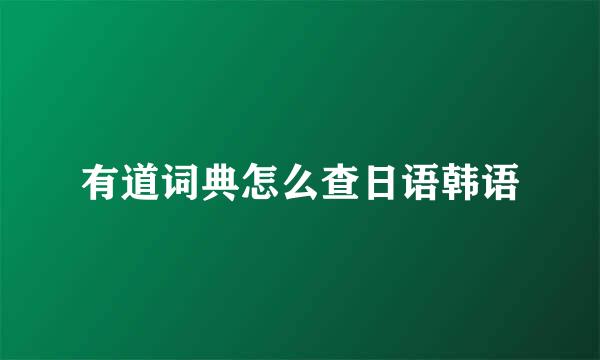 有道词典怎么查日语韩语