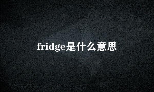 fridge是什么意思