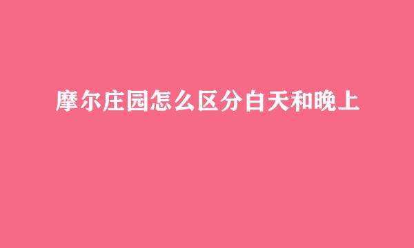 摩尔庄园怎么区分白天和晚上