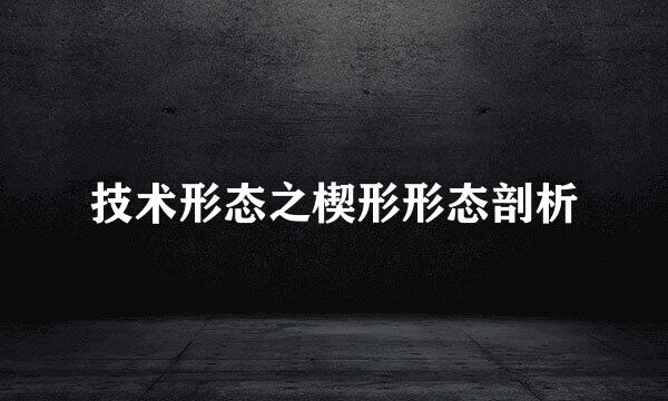 技术形态之楔形形态剖析