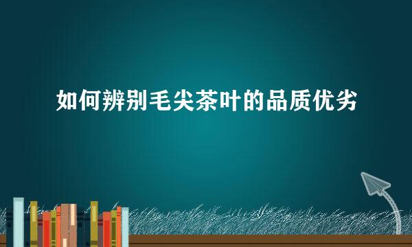 如何辨别毛尖茶叶的品质优劣