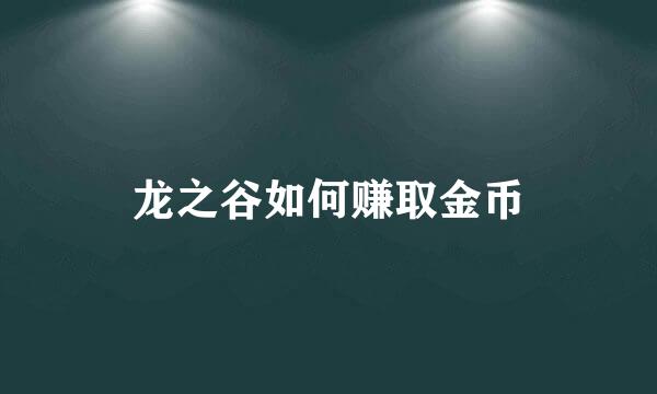 龙之谷如何赚取金币