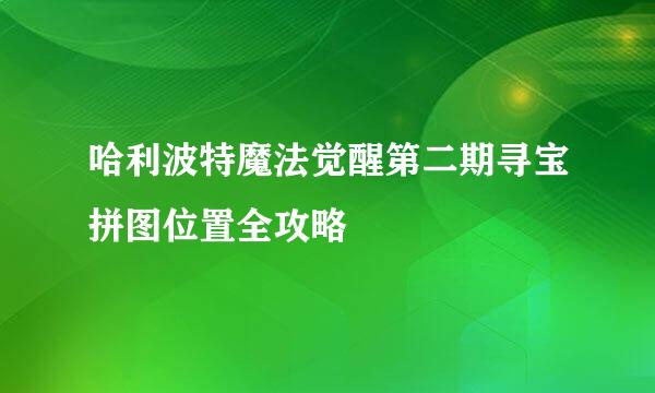 哈利波特魔法觉醒第二期寻宝拼图位置全攻略