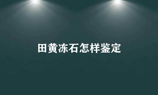田黄冻石怎样鉴定